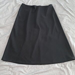 Black A-line skirt
